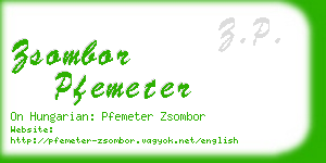 zsombor pfemeter business card